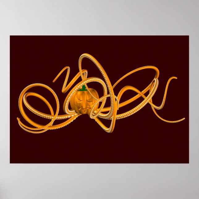 Póster Octopus Laranja (Frente)