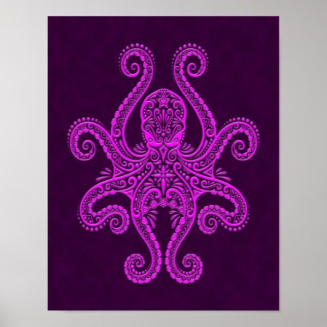 Póster Octopus Roxo (Frente)
