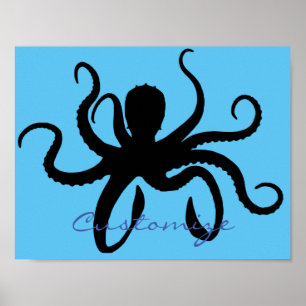 Poster Octopus Silhouette Thunder_Cove