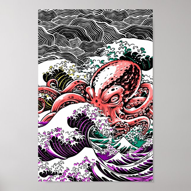 Poster Octopus Tsunami (Frente)