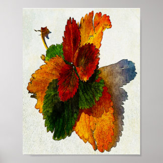 Poster Óculos coloridos de folhas de outono