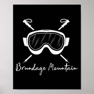 Poster óculos de esqui da montanha Brundage idaho esquiad