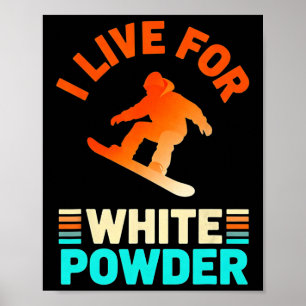 Poster Óculos de Esqui em Neve em Pó Retrô Montanha