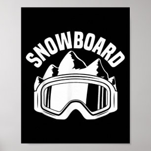 Poster Óculos de Esqui Snowboard Esqui