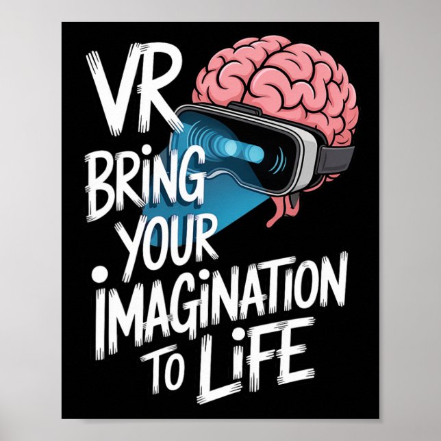 Poster Óculos de realidade virtual alimentados pela imagi (Frente)