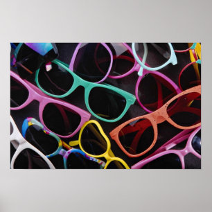 Póster Óculos de sol coloridos bonitos