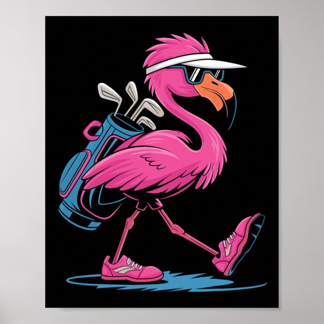 Poster Óculos de Sol de Golfe Ping Flamingo para Mulheres (Frente)