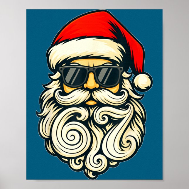 Poster Óculos de Sol Face Papai Noel Retro 6 7 Natal 67 S (Frente)