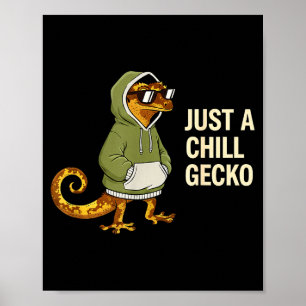 Poster Óculos de Sol Lagartixa Relax Ilustração Gráfica d