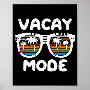 Poster Óculos de sol modo férias de verão retro mulheres