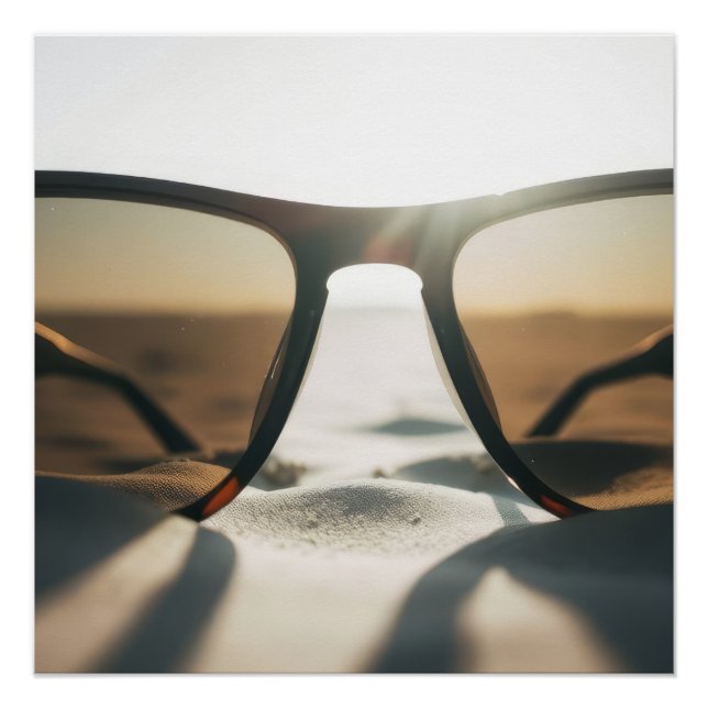 Póster Óculos de Sol na Areia (Frente)