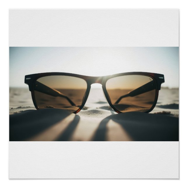 Póster Óculos de Sol na Areia (Frente)