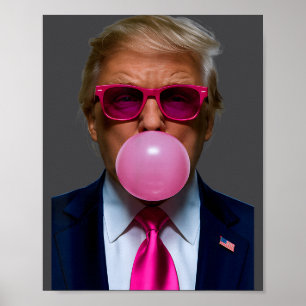 Poster Óculos de sol Nk engraçados Donald Trump Nk chicle
