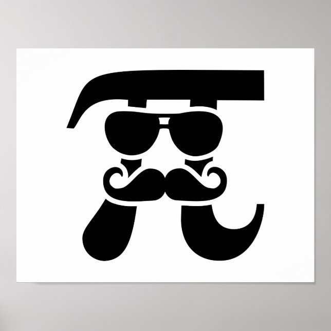 Poster Óculos de sol Pi Mustache (Frente)