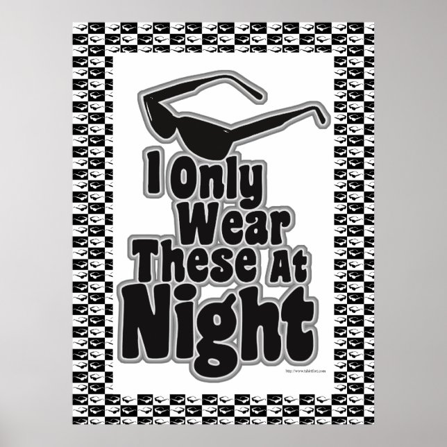 Póster Óculos escuros depois do escuro! Pôster (Frente)