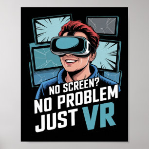 Poster Óculos Vr Para Jogadores Explorando a Realidade Au