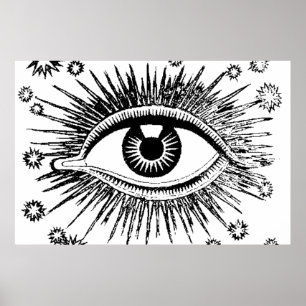 Póster Oculto De Hipoestesia Ocular De Todos Os Olhos