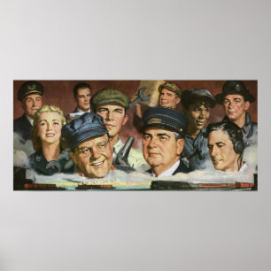 Póster Ocupações Comerciais, Patriotismo Patriótico Vinta