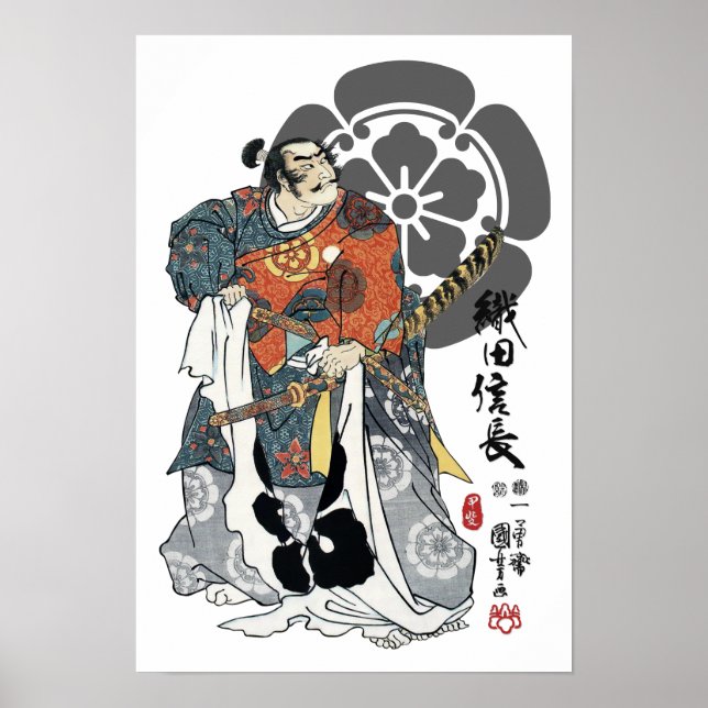 Poster Oda Nobunaga Ukiyo-e (Frente)