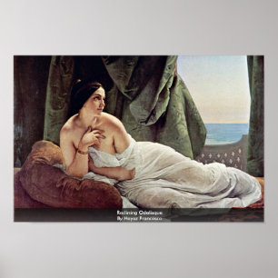 Póster Odalisque de reclinação por Hayez Francesco