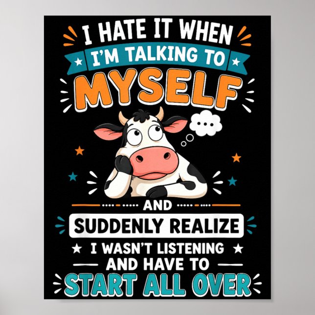 Poster Odeio Quando Estou Falando Com E De Repente Perceb (Frente)