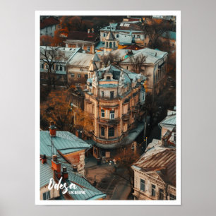 Poster Odesa Ucrânia Art viagem famoso local