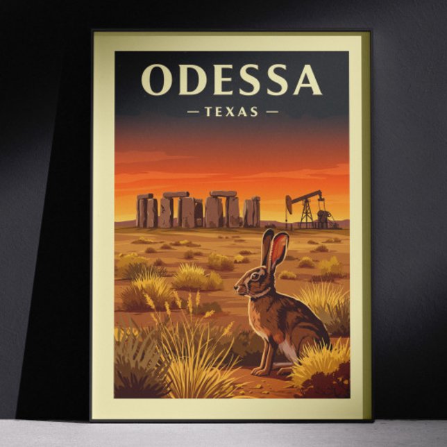 Poster Odessa Texas Vintage (Criador carregado)