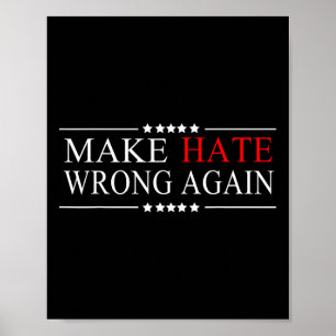 Poster Odiar Errado Novamente Impejo Político Anti-Trump