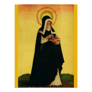 Póster Odilo santo de Alsácia Absess de Hohenburg