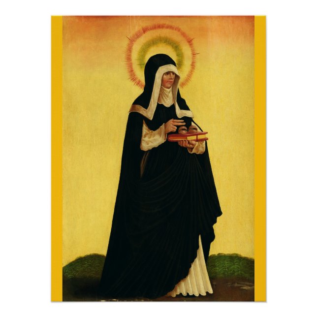 Póster Odilo santo de Alsácia Absess de Hohenburg (Frente)
