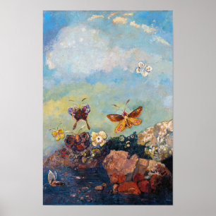 Poster Odilon Redon, Borboletas, 1910