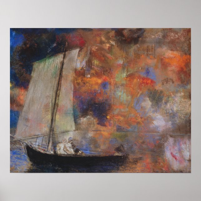 Poster Odilon Redon, Nuvens De Flores, Pintura (Frente)