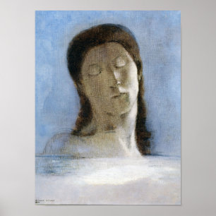Poster Odilon Redon, olhos fechados 1890