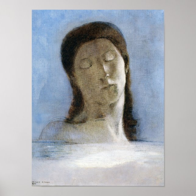 Poster Odilon Redon, olhos fechados 1890  (Frente)