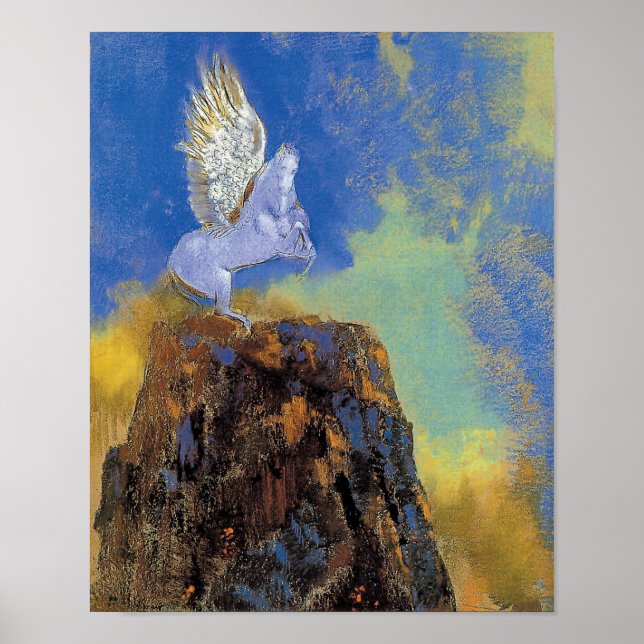 Póster Odilon Redon Pegasus - Mitologia Grega Simbolismo (Frente)