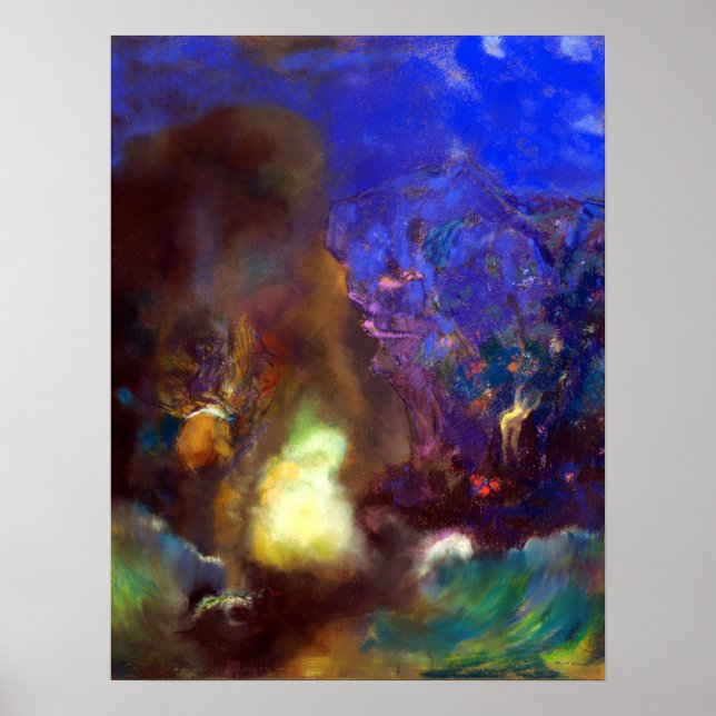 Poster Odilon Redon Roger e Angélica (Frente)