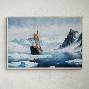 Poster Odisseia Ártica: Navegando Águas Gelo