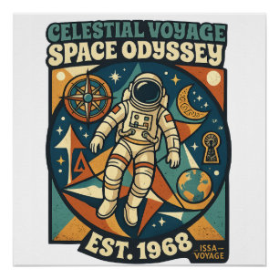Póster Odisseia Espacial – Aventura Cósmica para Amantes 
