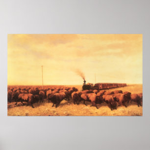 Poster Oeste americano do vintage, sustentado pelo