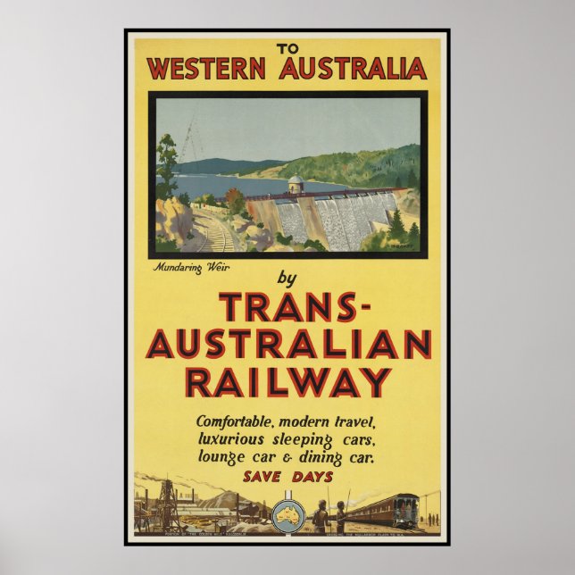 Poster Oeste da Austrália por Trans-australiano (Frente)