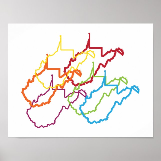 Poster oeste de virginia pride blur (Frente)