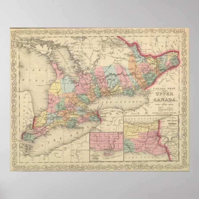 Póster Oeste do Canadá Superior (Frente)