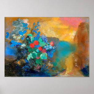 Poster Ofelia entre as Flores, Redon