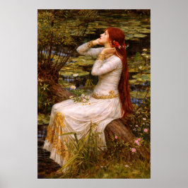 Poster Ofélia por John William Waterhouse