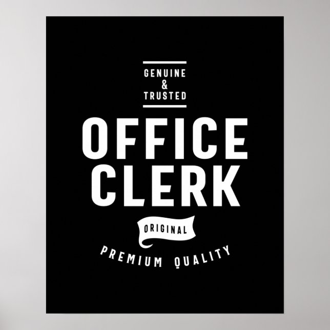 Poster Oferta de Cargo do Office Clerk (Frente)