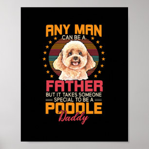 Poster Oferta De Dia de os pais De Pai De Cão De Poodle P