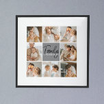 Poster Oferta de Foto de Colagem da Família e Cinza Perso<br><div class="desc">Crie uma bela e personalizada colagem familiar com oito fotos, acompanhada de um nome de família personalizado em cinzas. Este dom único e pensativo é perfeito para comemorar momentos especiais e celebrar o amor e o vínculo dentro de uma família. A colagem apresenta oito fotos cuidadosamente selecionadas que você pode...</div>