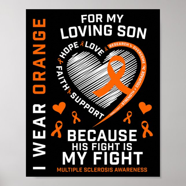 Poster Oferta de Roupa Orange Son esclerose múltipla (Frente)