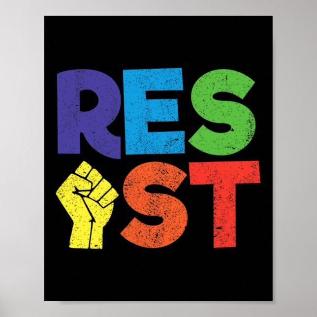 Poster Oferta De Suporte Da Comunidade Lgbt De Gay resist (Frente)