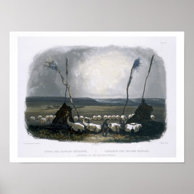 Póster Oferta dos índios Mandan, prato 14 da Volu (Frente)